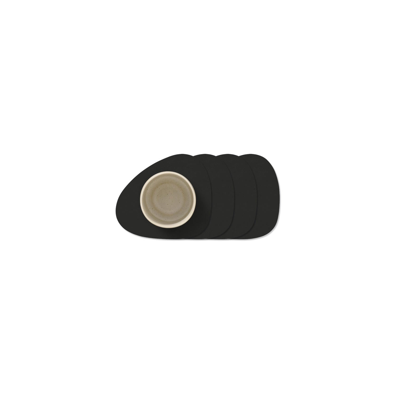 Nupo mat glasbrikker 4 stk., curve - Black Ink